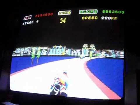 Hang-On Arcade Game (1985 Sega Ent.) in action