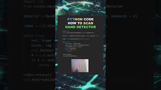 Scan Hands in Real-Time using Python! | Hand Detector with OpenCV & cvzone ✋🐍💻 #Shorts