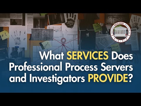What Services Does Professional Process Servers and Investigators Provide?