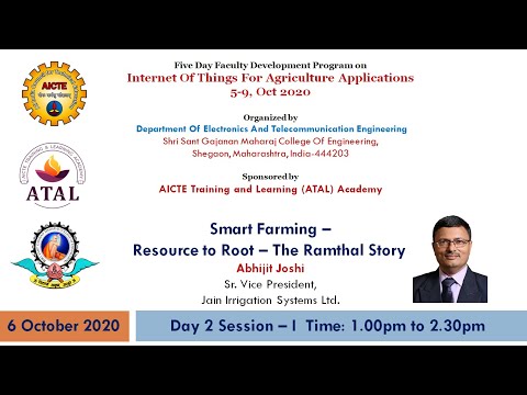 Day 2 Session 1 Smart Farming – Resource to Root – The Ramthal Story