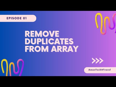 Remove duplicates from array