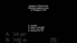 .NET Programming Interview Question #3 | C# MCQ for Practice