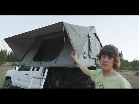 CVT Roof Top Tent custom mounted to a Toyota Tacoma (Setup and Review)