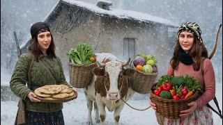 A Snowy Day in a Mountain Village | Winter Cooking & Daily Life