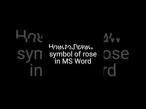 How to Draw a Symbol of Rose in MS Word |
