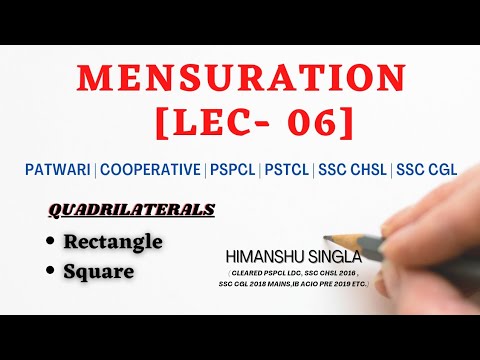 MENSURATION LEC-06 || HIMANSHU SINGLA | PATWARI | COOPERATIVE | PSPCL | UPSI | RAJSTHAN PATWARI