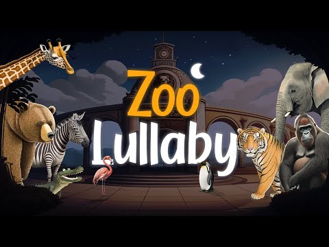 Goodnight Zoo Lullaby with Animal Sounds | 1 Hour | Night Time Relaxation for Baby & Toddler Sleep