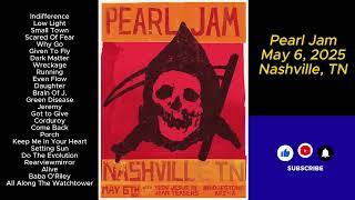 Pearl Jam May 6, 2025 Nashville Tennessee Full Show LIVE Music Concert Alternative Spring Tour '25