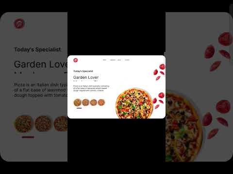Pizza webpage with animation uiux prototype in figma  #shortsvideo #shorts #foryou #trending