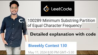 100289  Minimum Substring Partition of Equal Character Frequency | Detailed Explanation With Code.