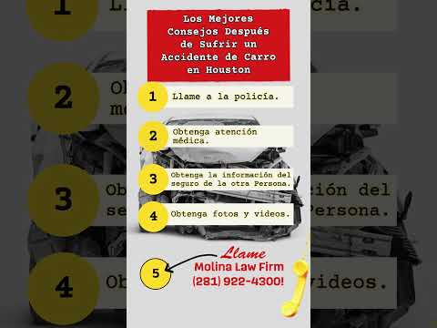 Los Mejores Consejos Despues de Sufrir un Accidente de Carro en Houston