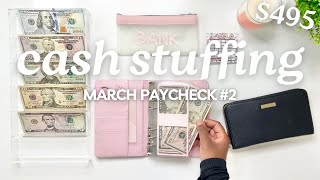 CASH ENVELOPE STUFFING | MARCH 2025 PAYCHECK #2 | Budget With Me | MONETS MONEY