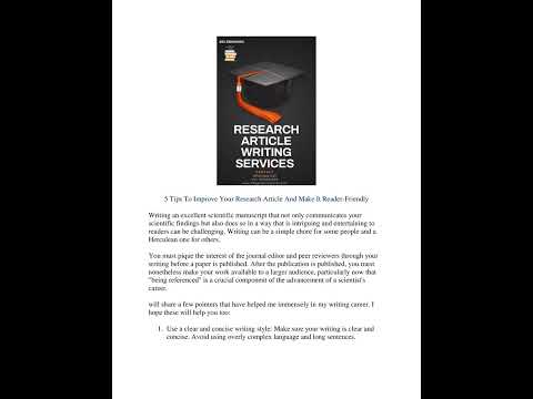 5 Tips To Improve Your Research Article And Make it reader-friendly