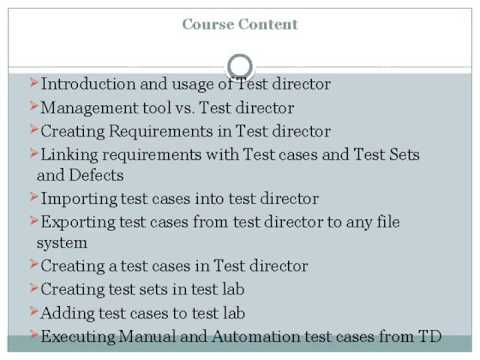 TEST Director Online Training