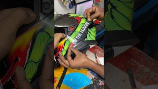 Helmet sticker install🔥 #sticker #modified #shortsfeed #viralvideo #axorhelmets