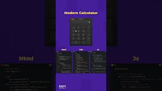 Modern Calculator #FrontendShorts #JSProjects #ModernCalculator #WebDevShorts #CleanUI #JavaScriptUI