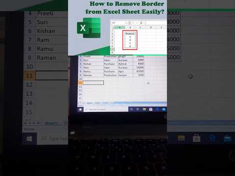 How to Remove Border From Excel Sheet Easily?#computereducation