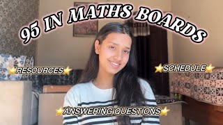 How i scored 95/100 in maths boards|| Schedule and resources