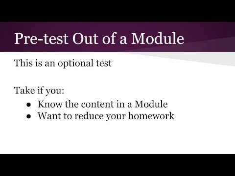 Pre-Test Out of a Module