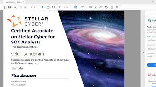 Stellar Cyber Certifications - Cyber Security - Free and Open Book Exam -  Aug 2023