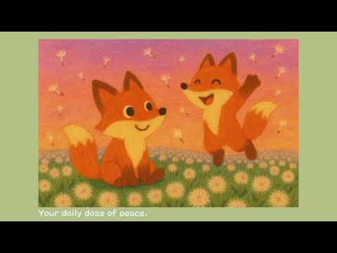 Foxes in the Dandelion Sunset 🌅 Soft Piano for Relax, Sleep & Healing | 黃昏蒲公英中的小狐狸 • 適合放鬆、入眠與療癒的柔和鋼琴