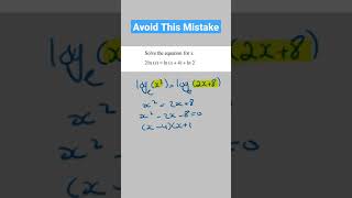 Solving a Log Equation | VCE Maths Methods