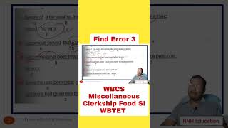 Find the Error | Error Spotting | Sentence Correction | #wbcsenglish #rnheducation #errorspotting