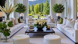 Modern Living Room Ideas 2025 | Elegant Sofa Decor, Coffee Table Styling & Greenery