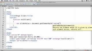 HTML 5Using the HTML 5 Range Slider