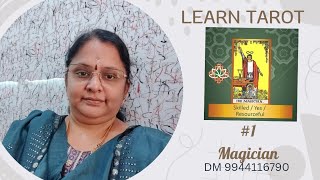 No 1 - Magician - Tarot Cards - Learn Tarot - Easy to learn - DM 9944116790