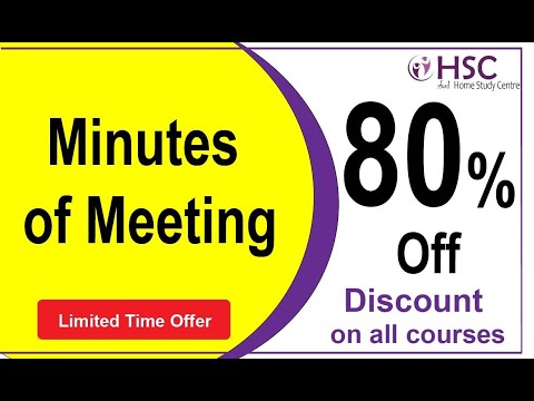 Minutes of Meeting | Flat 80% Discount on All Courses I Limited Time Offer