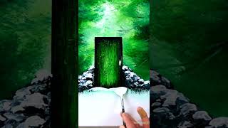Step by step Guide to Painting Door To Summer #acrylicpainting #shorts #art