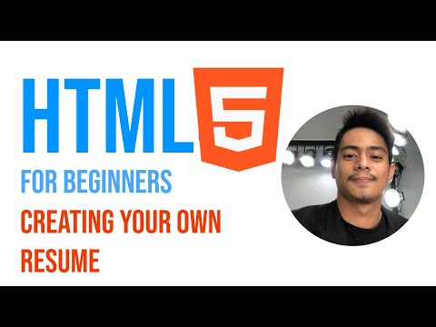 HTML 5 - Building your own resume