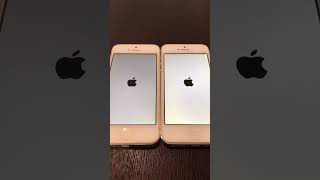 iPhone 5 on iOS 8 vs iOS 10 boot up test #shorts #ios8 #ios10