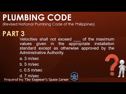 Plumbing Code Part 3 | The Engineer's Space Corner