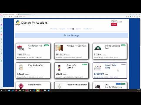 CS50 Web Project2 - Commerce