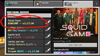 SQUID GAME SERVER IN MINECRAFT POCKET EDITION!! (1.17+)