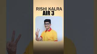 IIT JEE Story of JEE Advanced AIR 3 Rishi Kalra🔥| IIT Motivation #shorts