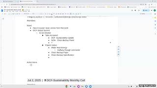 OCP DCF - Sustainability Workstream call (Aug 06, 2025)