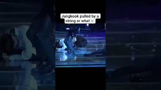 Jungkook pulled by a string or what?☠️🐰 #jungkook #jk #bts #shorts