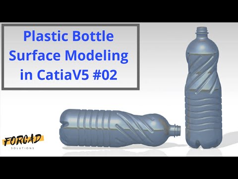 Surface Modeling | Plastic Bottle Design | #Part-2 | CatiaV5 Tutorial | Generative Shape Design