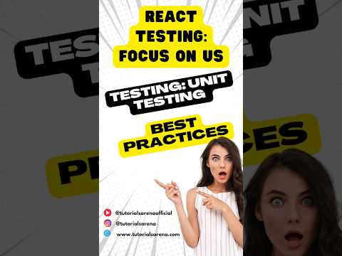ReactJs Unit Testing Best Practices ✅🔥#shorts #shortsfeed #reactjs