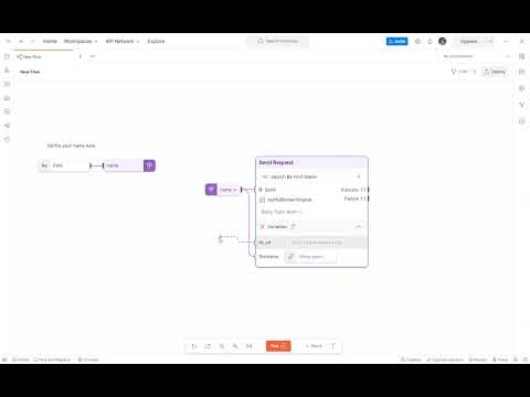 Postman Flows: How to pass variables into a Send Request (standalone
