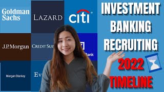 2022 Investment Banking Recruiting Timeline | Applications are Open NOW - Don’t Waste Time!