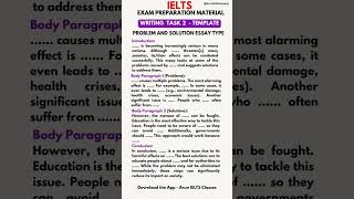 IELTS Writing task 2 template | Template for problem and solution type #shorts