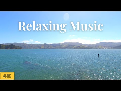 Relaxing Music Nature Video 4K 1 Hour | Relaxing Ocean Harbour Scenery | Calming Music