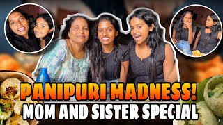 PaniPuri Challenge With Mom and Sister🥹🥰 @Rakshita_Talks #challenge #tulu #tuluvlogs #challenge 