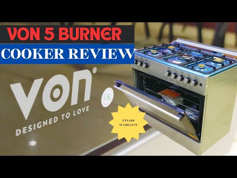 VON 5 BURNER WIDE OVEN GAS!ELECTRIC COOKER, REVIEW