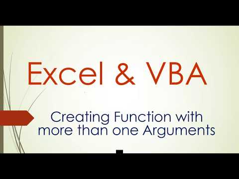 Multiple arguments in function excel VBA