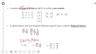 Types of matrices & Perform basic matrix operations